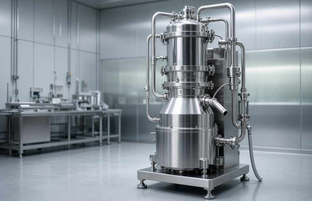 Tubular centrifuge for high-purity probiotic cell paste