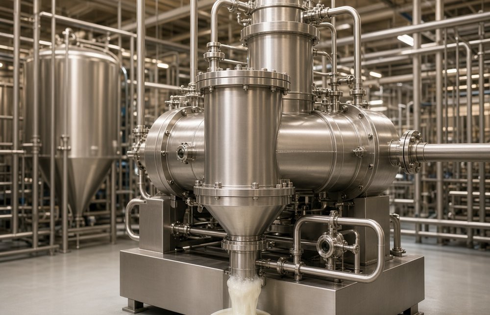 Yeast cream washing with stainless centrifugal separator