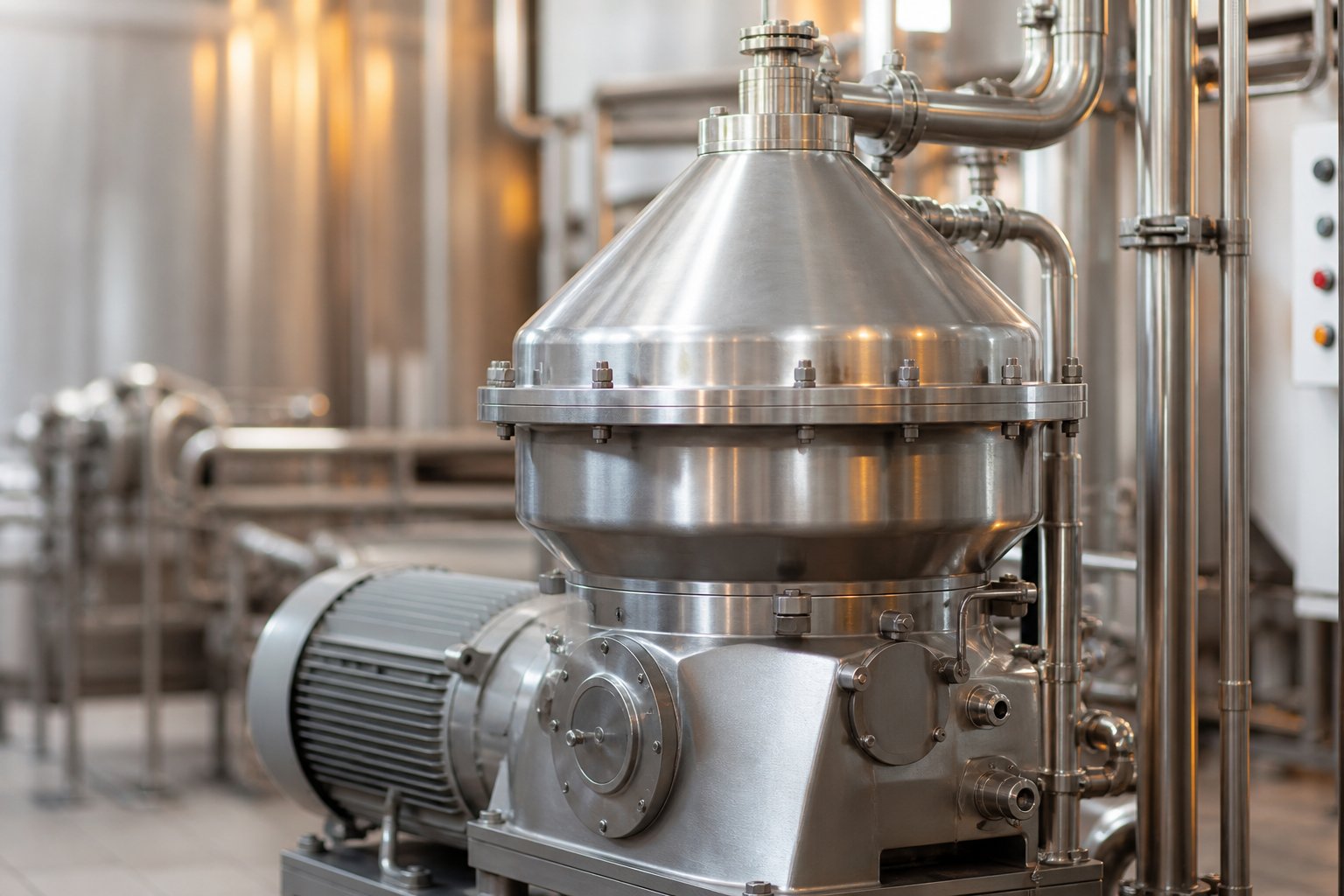 Yeast processing centrifugal separator